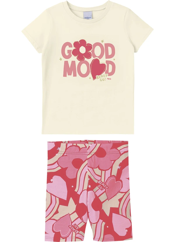 Malwee Kids - Conjunto Good Mood em Cotton Off White