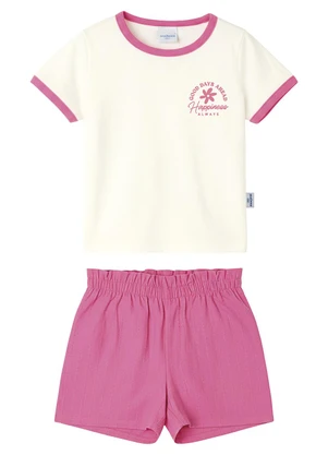 Malwee Kids - Conjunto Happiness Texturizado Off White - MALWEE KIDS