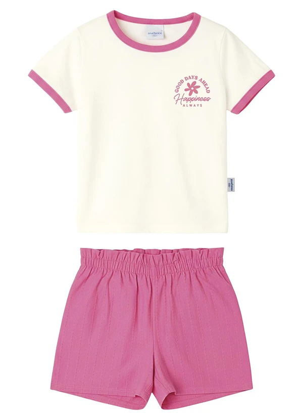 Malwee Kids - Conjunto Happiness Texturizado Off White