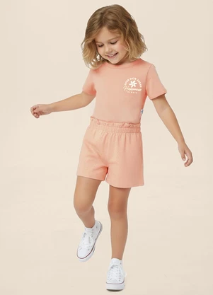 Malwee Kids - Conjunto Happiness Texturizado Pêssego - MALWEE KIDS