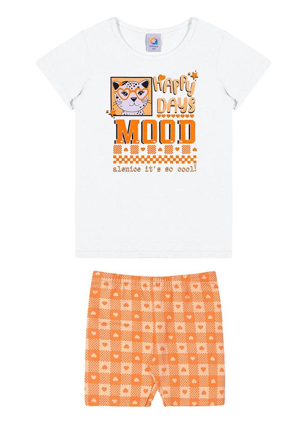 Alenice - Conjunto Happy Mood Menina Branco 2