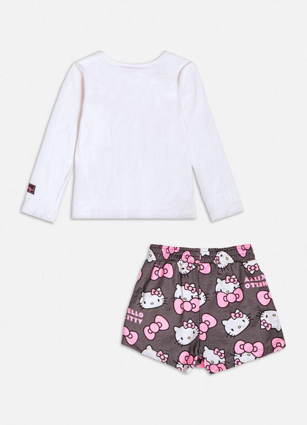 Momi - Conjunto Hello Kitty com Strass de Moletom Cinza 5