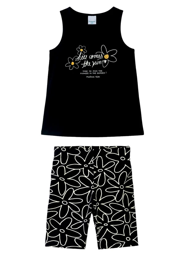 Malwee Kids - Conjunto Here Comes The Sun Preto
