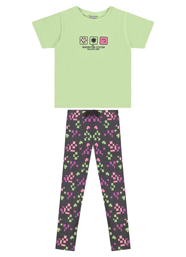 Malwee Kids - Conjunto Imagination com Glitter Verde Claro