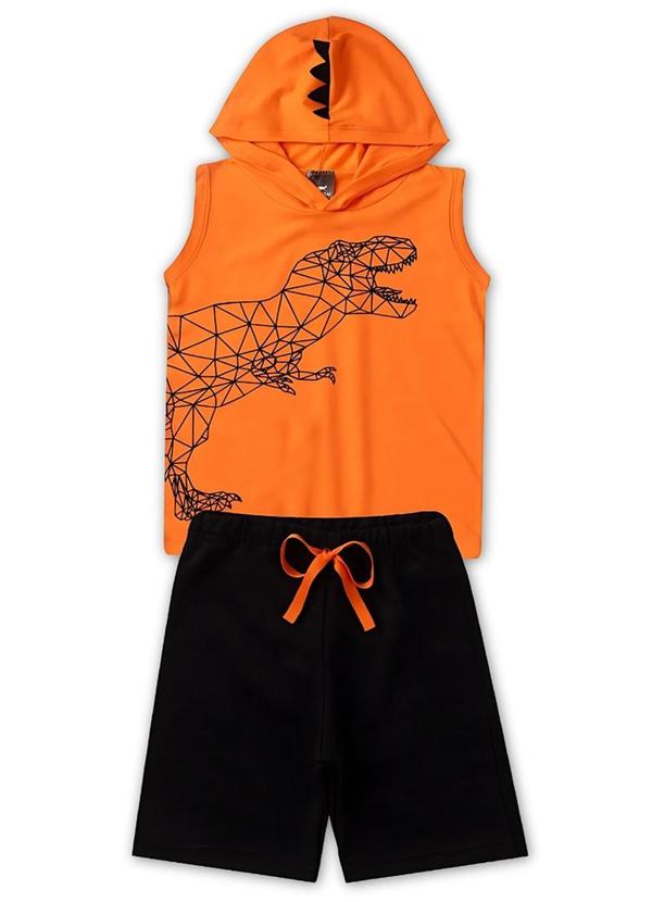 Rosa Azul - Conjunto Inf Menino Regata Dinossauro Laranja
