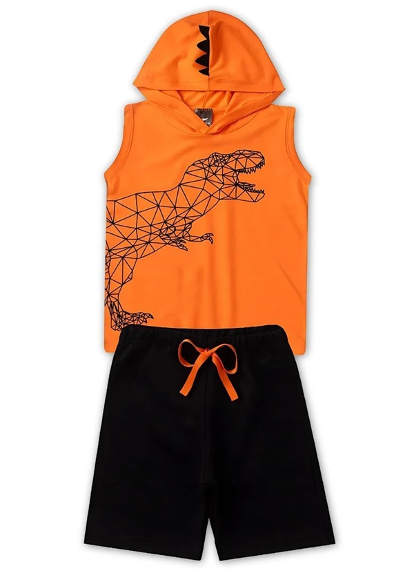 Rosa Azul - Conjunto Inf Menino Regata Dinossauro Laranja 1