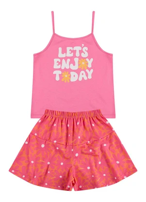 Vida Costeira - Conjunto Infantil Alcinha Lets Enjoy Rosa - VIDA COSTEIRA