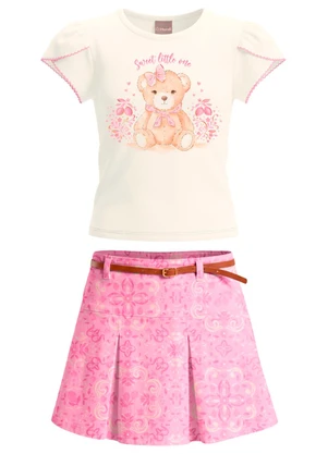 Mundi - Conjunto Infantil Aplique Metalizado Bege - MUNDI