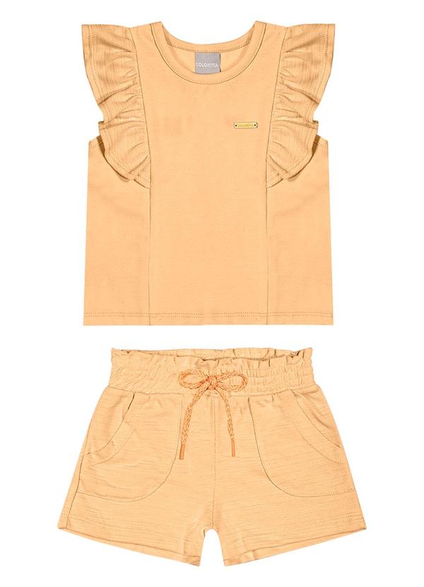 Colorittá - Conjunto Infantil Babado Colorittá Laranja