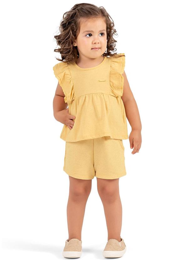 Colorittá - Conjunto Infantil Babados Colorittá Amarelo