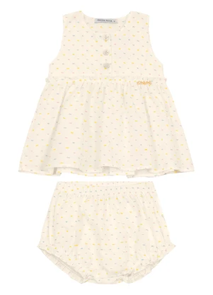 Trick Nick - Conjunto Infantil Bata com Calcinha Bege - TRICK NICK