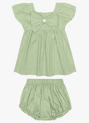 Trick Nick - Conjunto Infantil Bata com Calcinha Verde - TRICK NICK