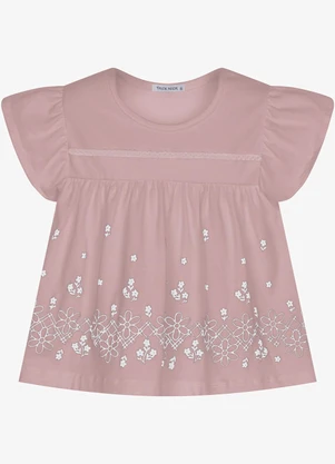 Trick Nick - Conjunto Infantil Bata com Short Rosa - TRICK NICK