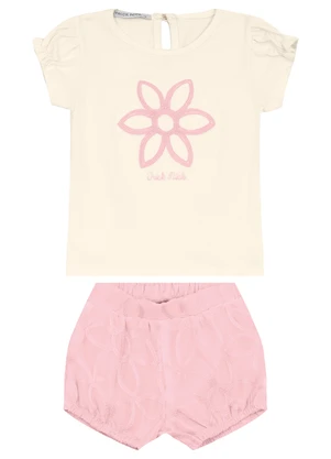 Trick Nick - Conjunto Infantil Bata com Shorts Rosa - TRICK NICK