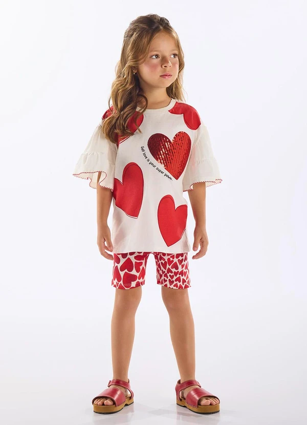 Up Baby - Conjunto Infantil Bata e Ciclista Bege