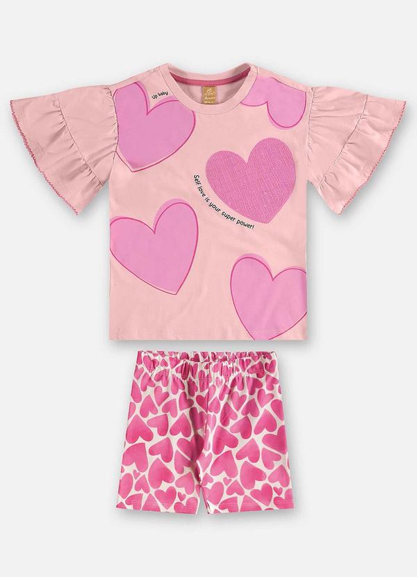 Up Baby - Conjunto Infantil Bata e Ciclista Rosa 2