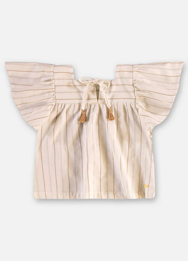 Up Baby - Conjunto Infantil Bata e Short Bege 3