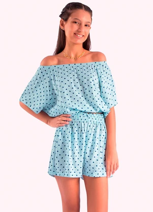 Duduka - Conjunto Infantil Bata e Shorts Azul - DUDUKA