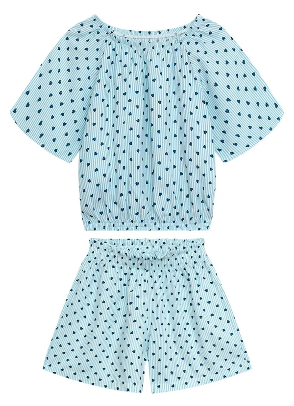Duduka - Conjunto Infantil Bata e Shorts Azul 3