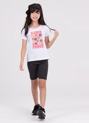 Vida Costeira - Conjunto Infantil Bermuda Ciclista  Branco - VIDA COSTEIRA