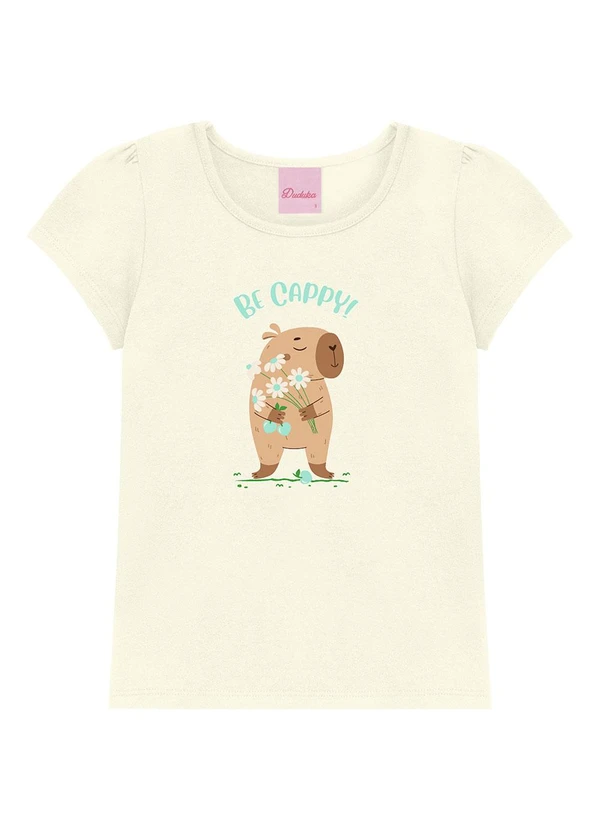 Duduka - Conjunto Infantil Blusa Be Cappy e Short Bege