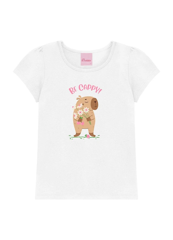 Duduka - Conjunto Infantil Blusa Be Cappy e Short Branco