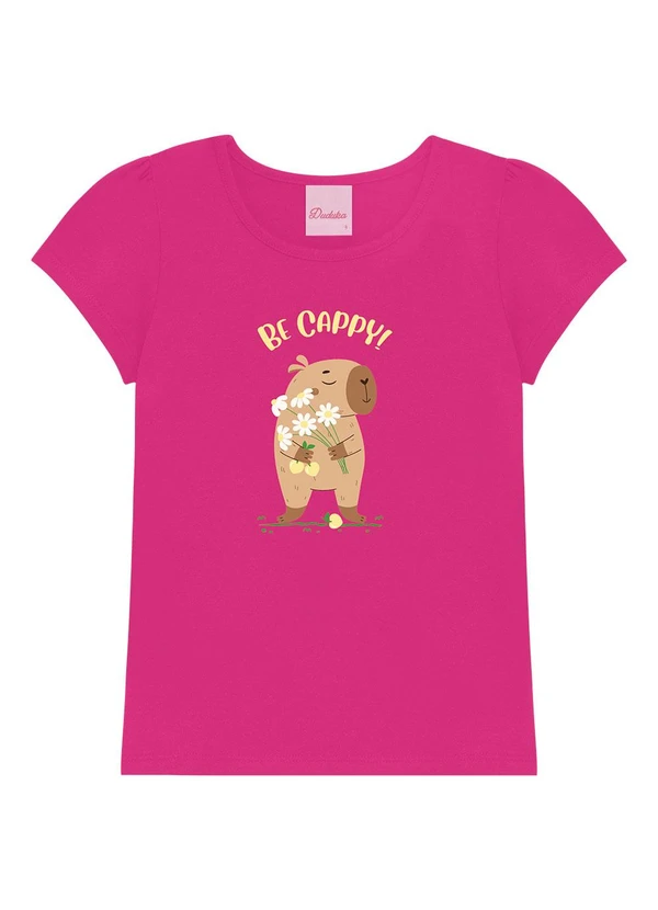 Duduka - Conjunto Infantil Blusa Be Cappy e Short Rosa