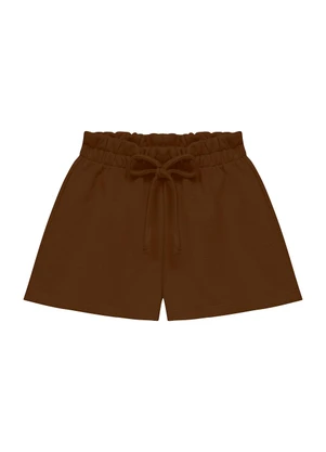 Duduka - Conjunto Infantil Blusa Beach Days e Short  Bege - DUDUKA