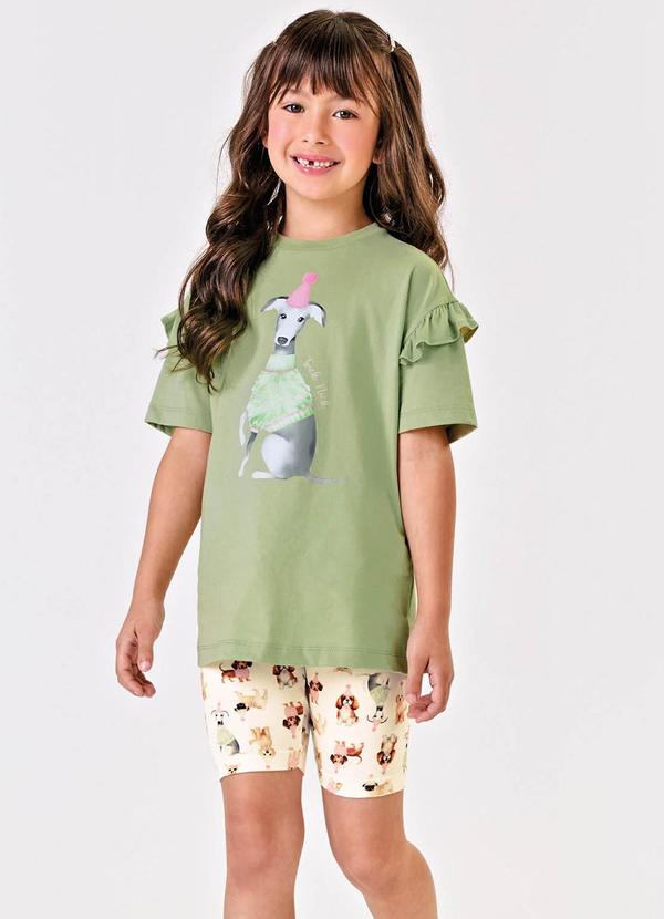 Trick Nick - Conjunto Infantil Blusa com Bermuda Verde