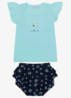 Trick Nick - Conjunto Infantil Blusa com Calcinha Azul - TRICK NICK