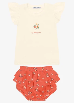 Trick Nick - Conjunto Infantil Blusa com Calcinha Bege - TRICK NICK