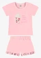 Rovi Kids - Conjunto Infantil Blusa com Ciclista Bege - variação: Rosa