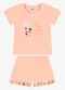 Rovi Kids - Conjunto Infantil Blusa com Ciclista Bege - variação: Rosa