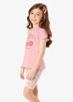 Rovi Kids - Conjunto Infantil Blusa com Ciclista Rosa - ROVI KIDS