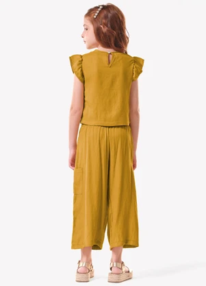 Trick Nick - Conjunto Infantil Blusa com Pantacourt Amarelo - TRICK NICK