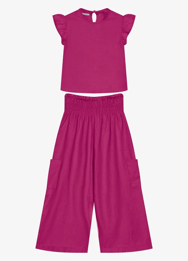 Trick Nick - Conjunto Infantil Blusa com Pantacourt Rosa