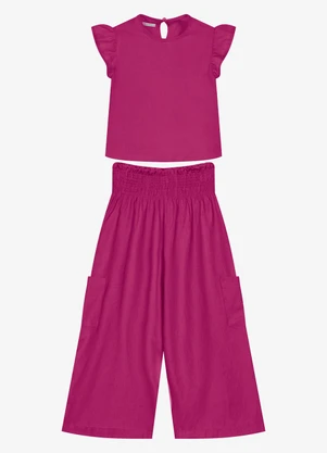 Trick Nick - Conjunto Infantil Blusa com Pantacourt Rosa - TRICK NICK