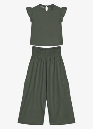 Trick Nick - Conjunto Infantil Blusa com Pantacourt Verde - TRICK NICK