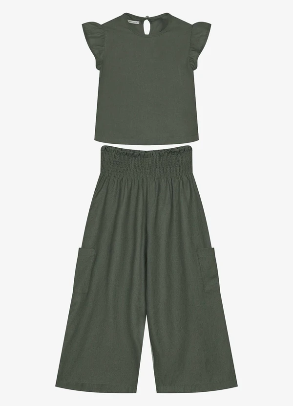 Trick Nick - Conjunto Infantil Blusa com Pantacourt Verde