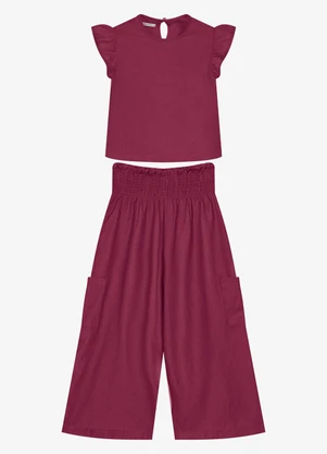 Trick Nick - Conjunto Infantil Blusa com Pantacourt Vermelho - TRICK NICK