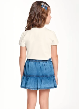Trick Nick - Conjunto Infantil Blusa com Saia Bege - TRICK NICK