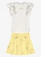 Trick Nick - Conjunto Infantil Blusa com Saia Bege - variação: Bege