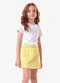Trick Nick - Conjunto Infantil Blusa com Saia Branco - variação: Branco