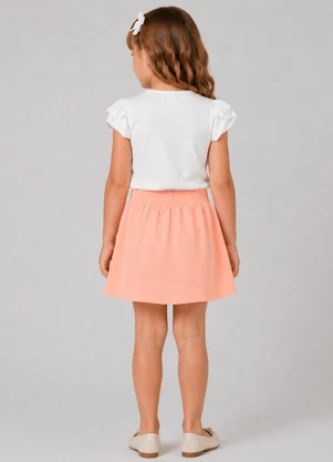 Trick Nick - Conjunto Infantil Blusa com Saia Branco - TRICK NICK