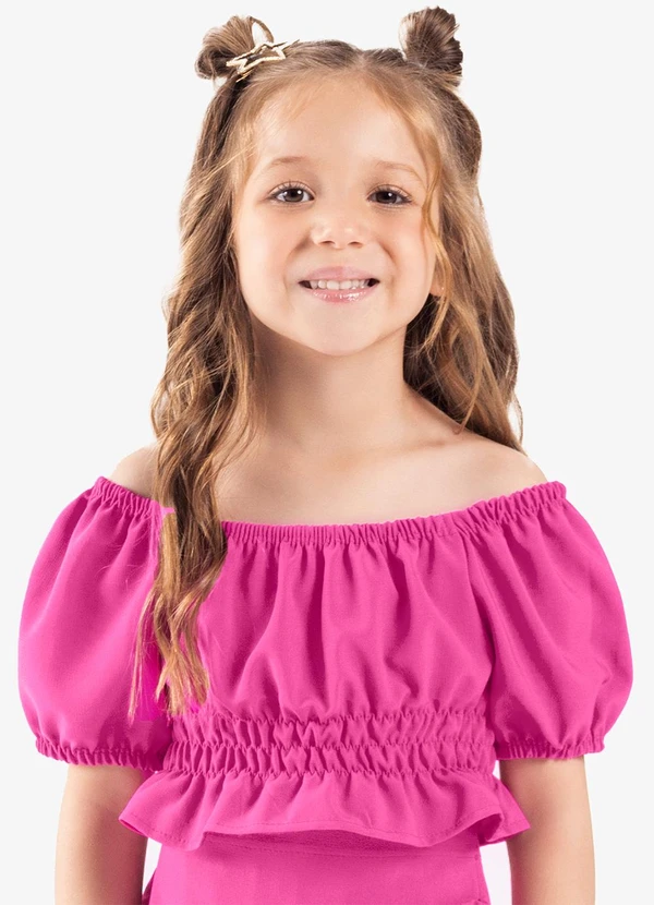 Rovi Kids - Conjunto Infantil Blusa com Saia Rosa 4