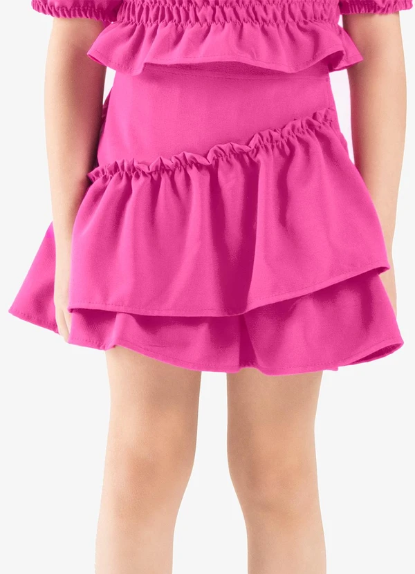 Rovi Kids - Conjunto Infantil Blusa com Saia Rosa 5