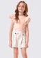 Trick Nick - Conjunto Infantil Blusa com Saia Bege - variação: Rosa