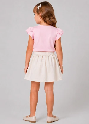 Trick Nick - Conjunto Infantil Blusa com Saia Rosa - TRICK NICK