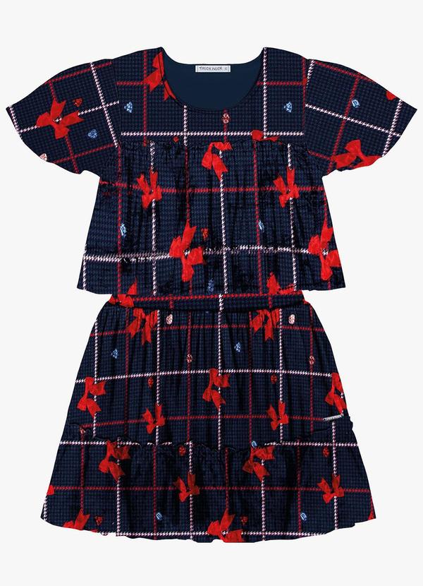 Trick Nick - Conjunto Infantil Blusa com Saia Tule Azul