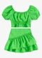 Rovi Kids - Conjunto Infantil Blusa com Saia Azul - variação: Verde